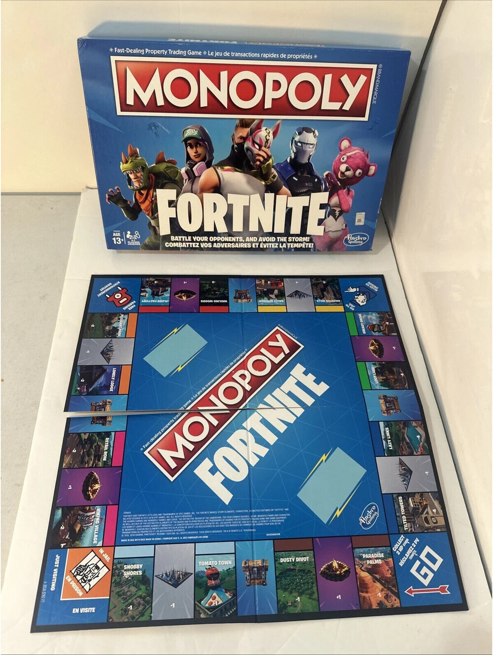 Hasbro Monopoly Fortnite Edition Board Game 2018  100% Complete VGC Family Party